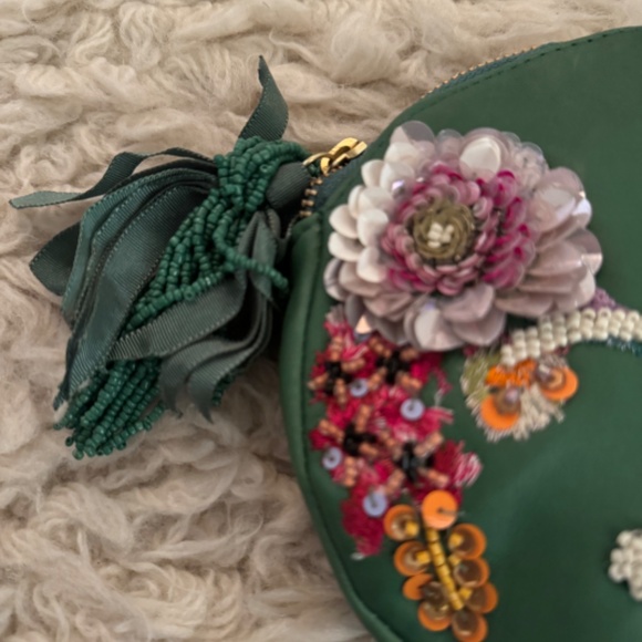 Anthropologie Monogrammed Embroidered Pouch - Picture 2 of 4